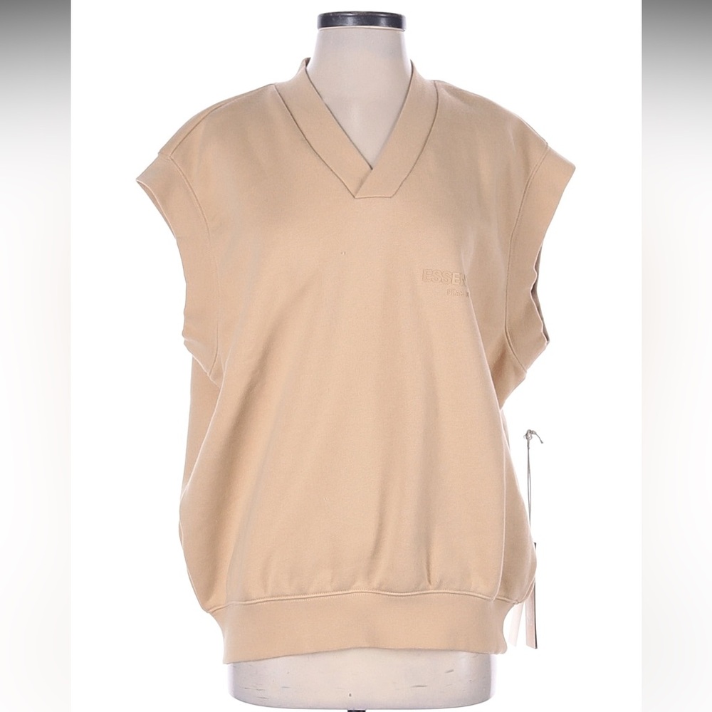 Fear of God Essentials Women’s Tan Sweatshirt Vest, new with tags